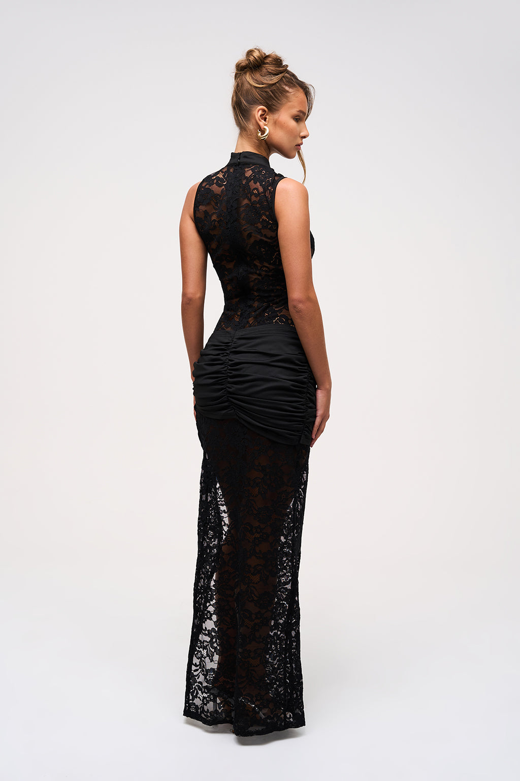 Lace Keyhole Maxi Dress