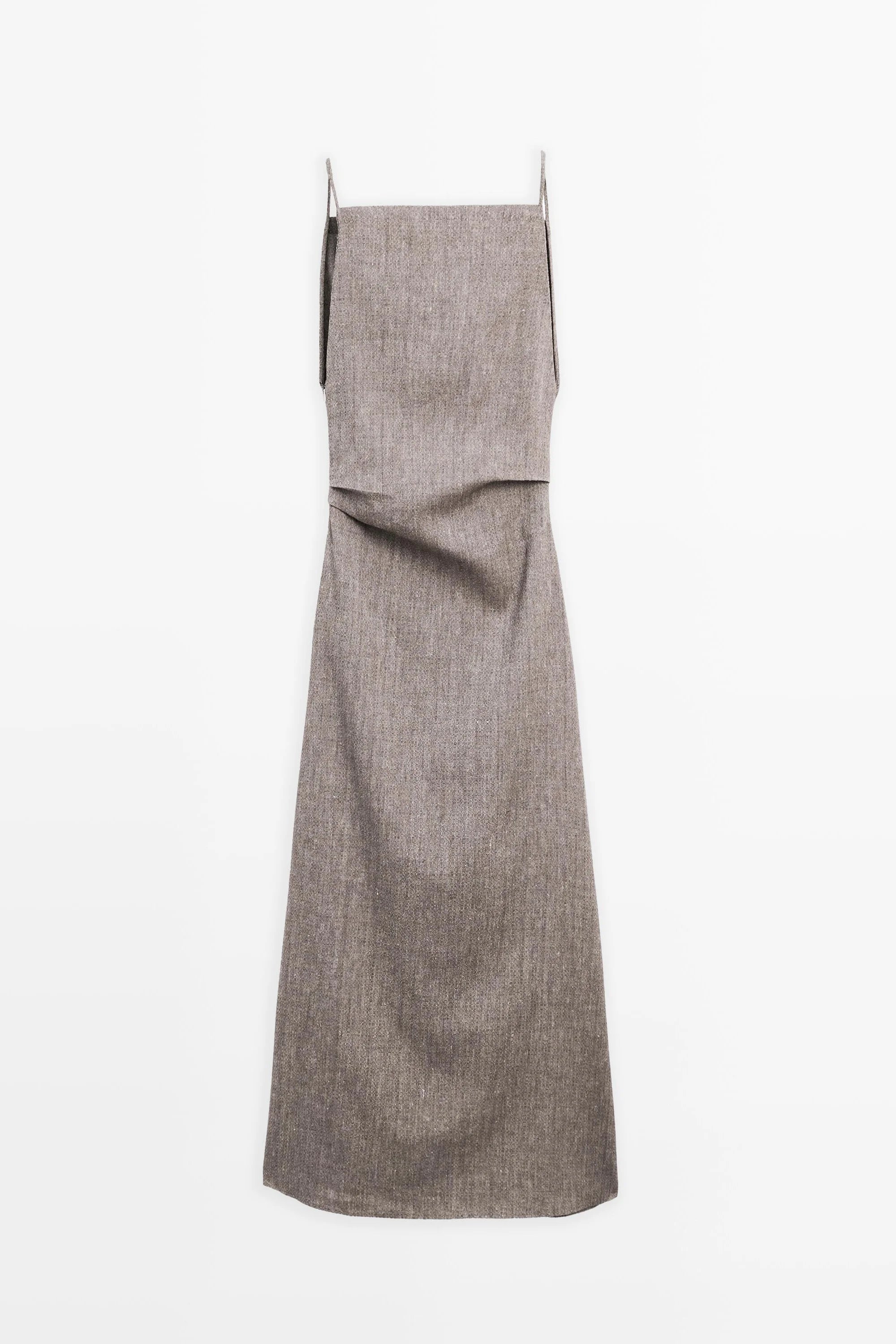 Linen-Blend Flowing Maxi Dress